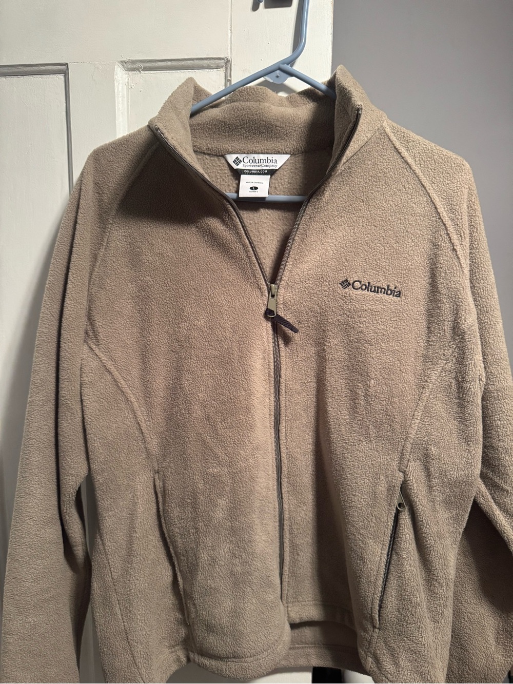 Columbia Mens  Tan Fleece Full-Zip Jacket